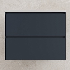 Style Line Тумба с раковиной Лима 70 Plus подвесная эмаль графит матовая – фотография-4